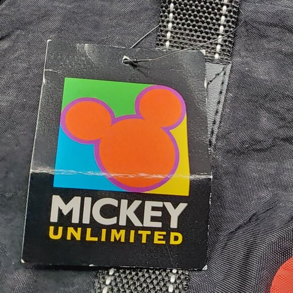 Disney Mickey Mouse Unlimited Vintage 90s Black Duffle Bag Plush Keychain New - Picture 4 of 12